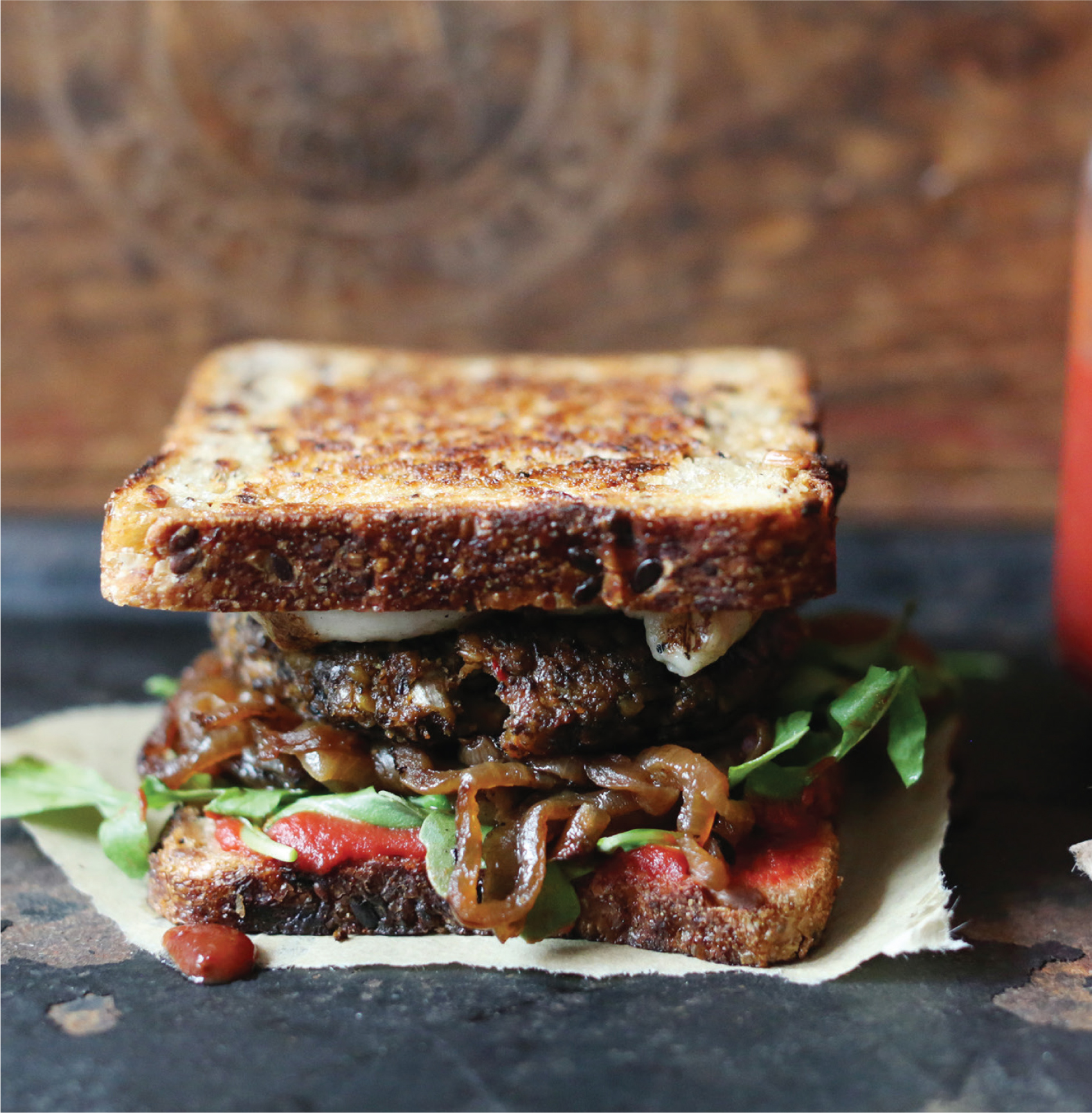Fig ramps up its veggie burger with black lentils, mushrooms, and fennel and sage.