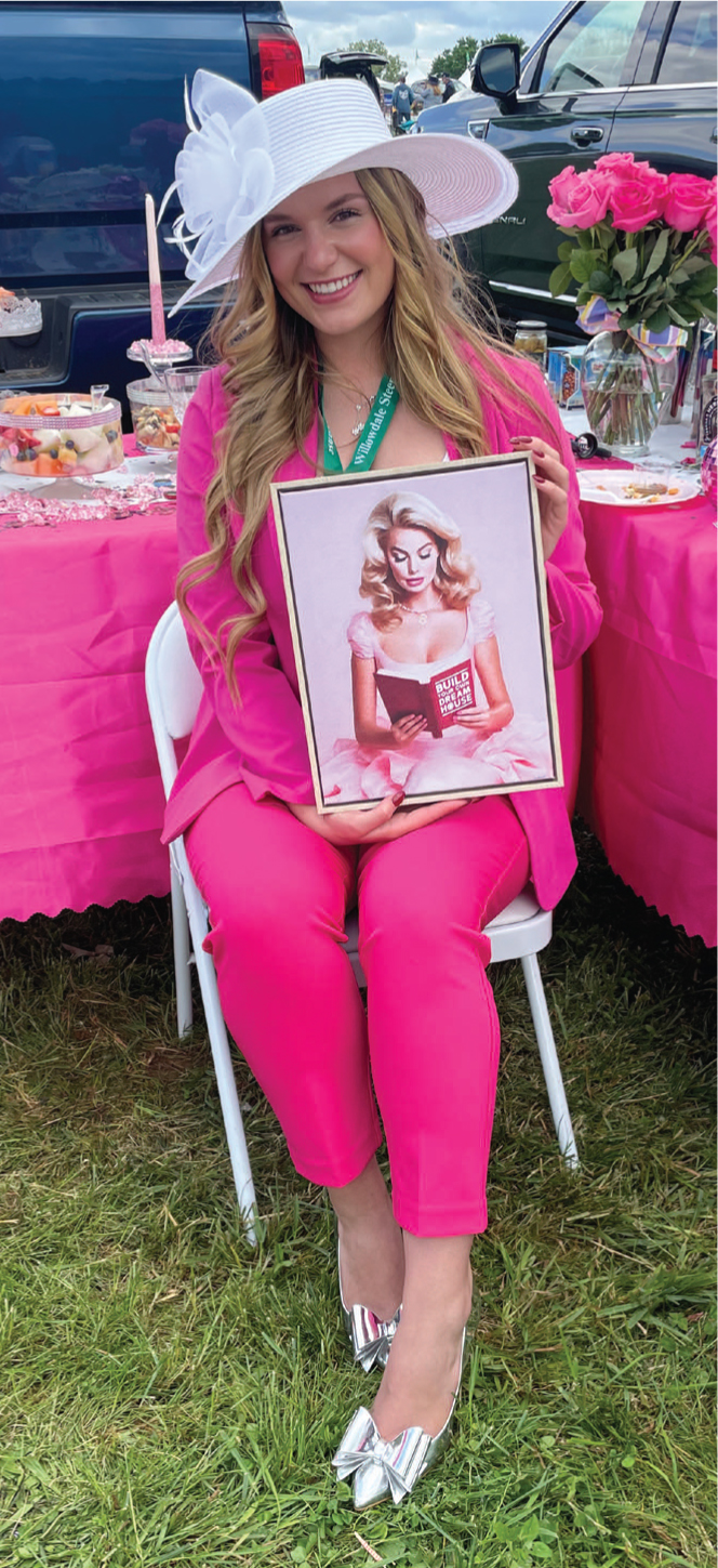 Devon Holm helped her mother, Melissa, win last year’s Willowdale Steeplechase tailgate competition with a Barbie theme.