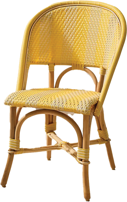 Striped Woven Indoor/Outdoor Bistro Chairs